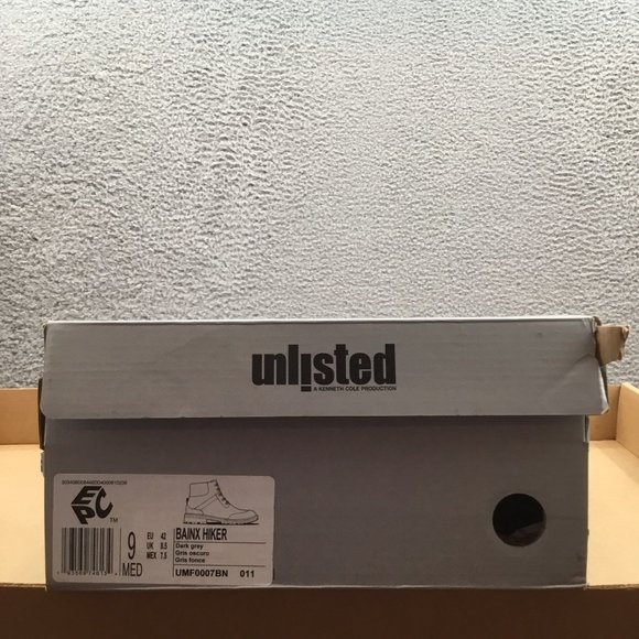 Unlisted by Kenneth Cole Men's Bainx Hiker Boots Dark Grey‎ 9 - Picture 7 of 7